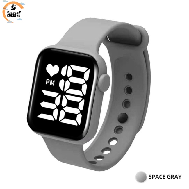 Đồng hồ thể thao thông minh màn hình vuông nhỏ chống nước có đèn led