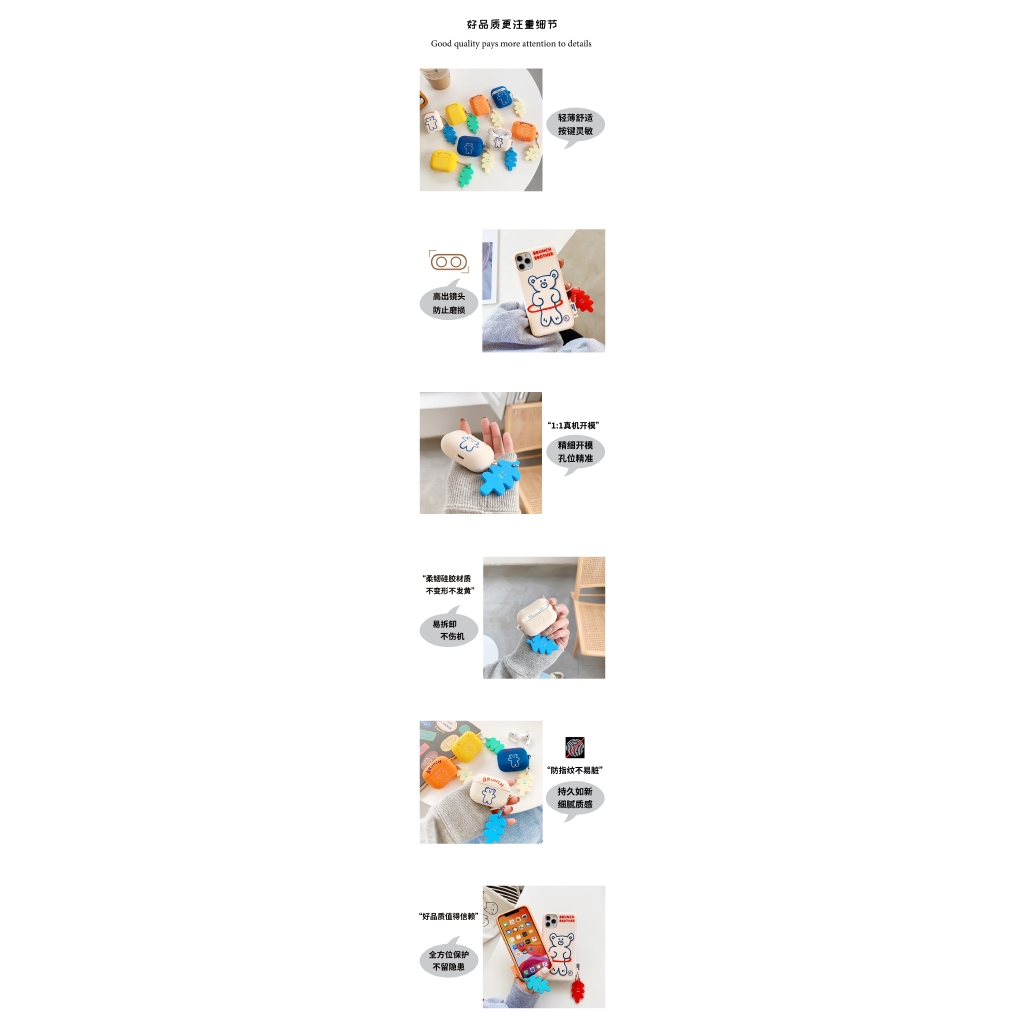Vỏ Bảo Vệ Hộp Sạc Tai Nghe Bluetooth Không Dây Airpods 2 / 3 Pro / 3 Bằng Silicon Mềm Họa Tiết Dễ Thương Ốp | BigBuy360 - bigbuy360.vn