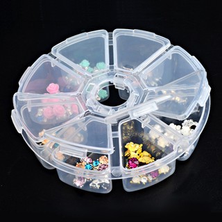 MAXGOODS Tool Round Transparent Organizer Beads Empty Storage Box