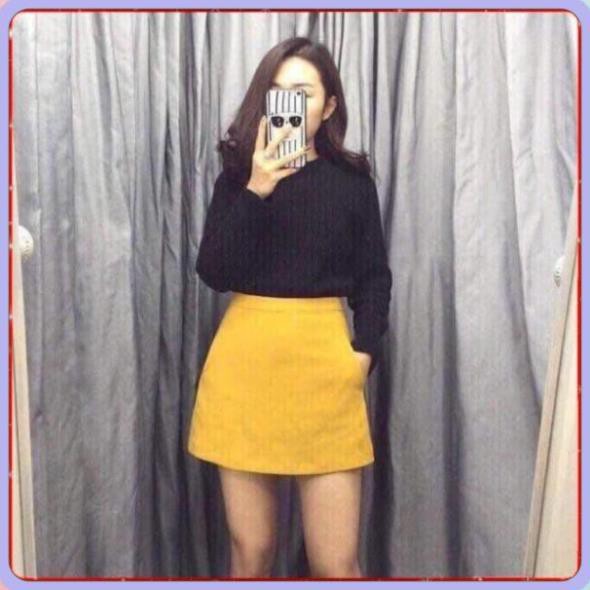 Chân váy công sở Chân váy chữ A chất tuyết Hàn dày dặn, mềm mát dễ kết hợp đồ, lên phom đẹp-( Hàng Cao Cấp ) | BigBuy360 - bigbuy360.vn