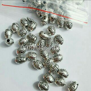 5 mặt xi bạc xỏ ngang lỗ xỏ lớn
