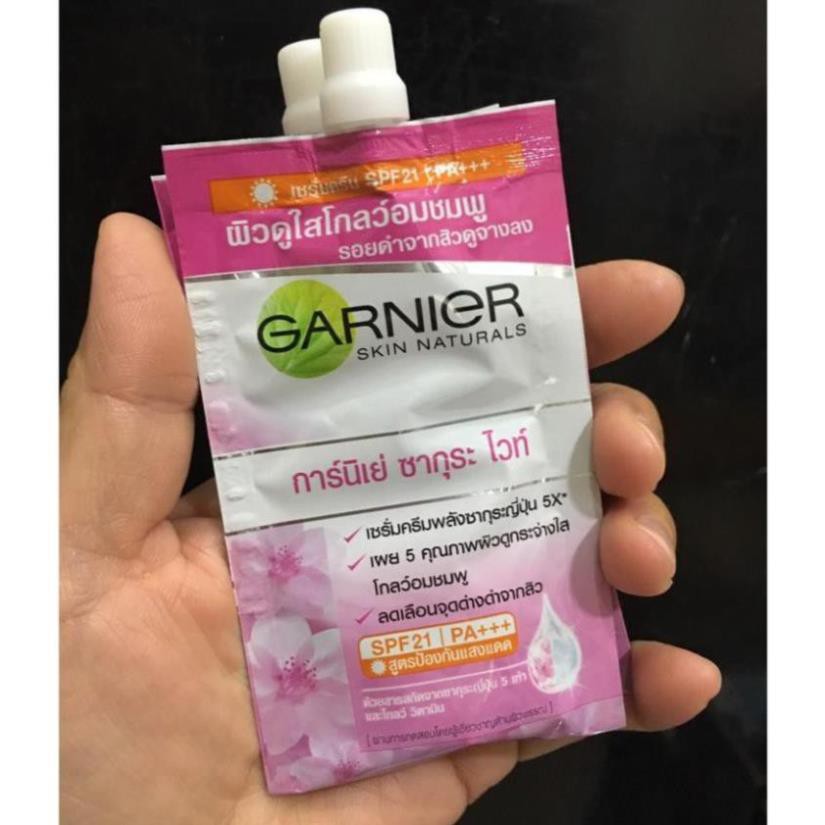 Tách bán lẻ kem gói dưỡng da chống nắng Garnier Thái Lan