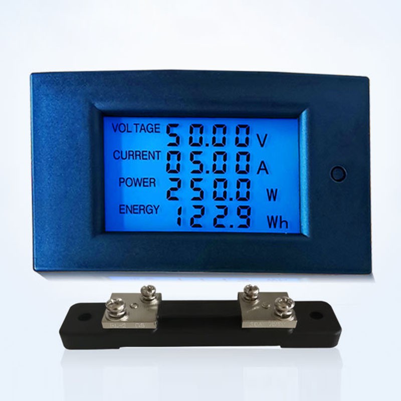 Vôn Kế Điện Tử Màn Hình LCD DC 7.5-100V 0-50A