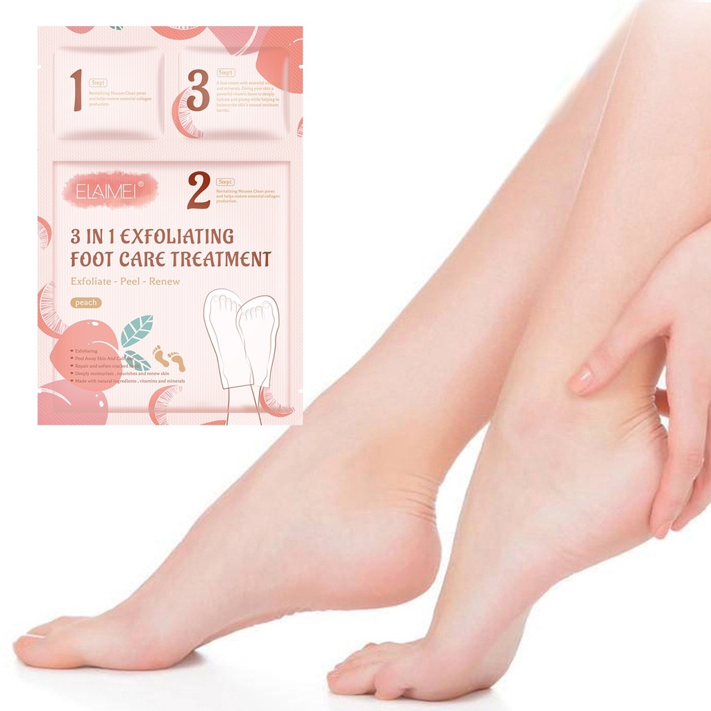 Mặt nạ lột da chết chân 3 bước chuyên sâu giúp chân mềm mịn chống khô nứt nẻ