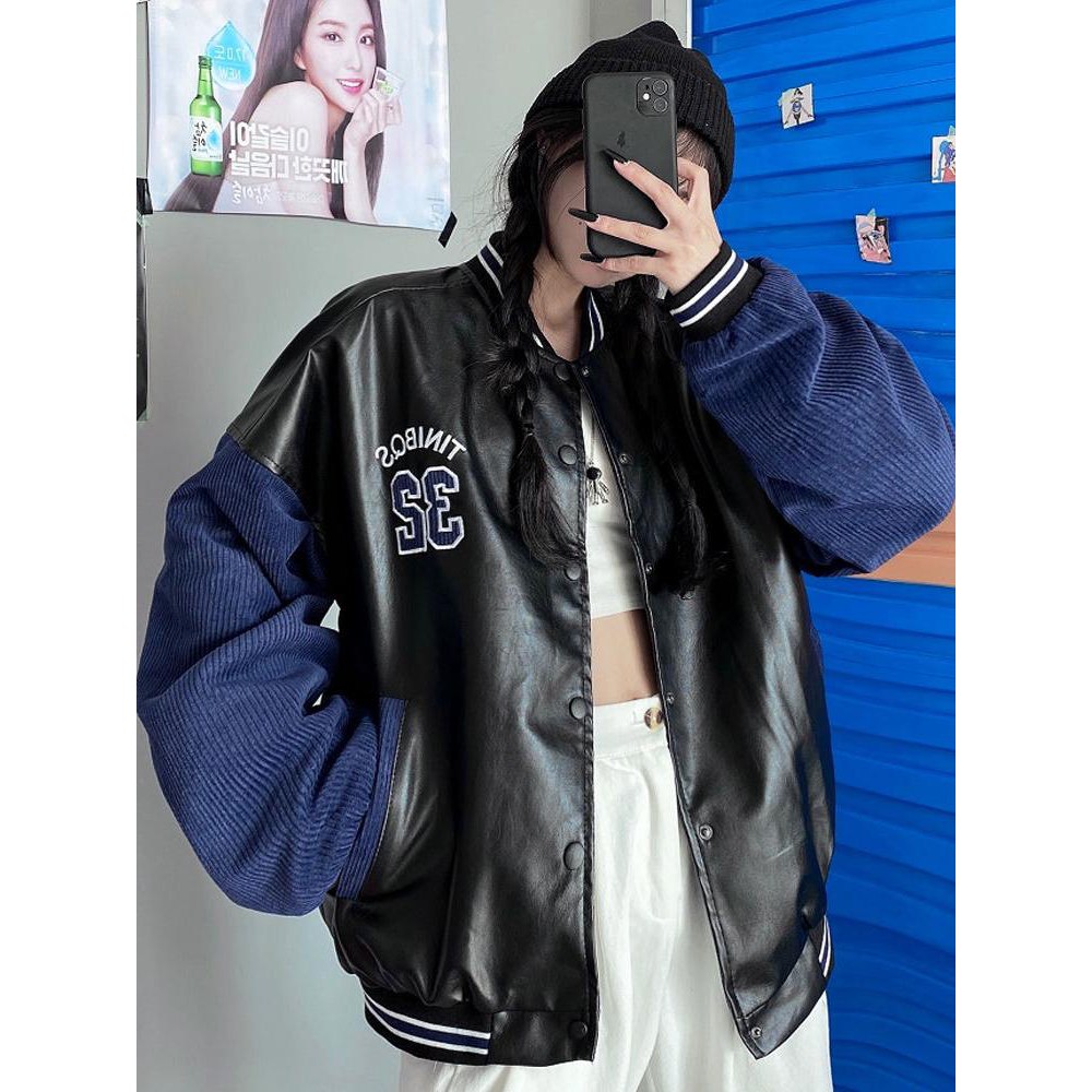 Áo Khoác Bomber Da Phối Nhung 32 X.Store Có Ảnh Thật Tự Chụp + Đánh Giá | BigBuy360 - bigbuy360.vn