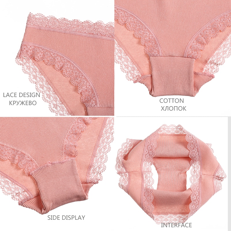 Quần Lót Cotton Phối Ren 6 Màu Gợi Cảm Cho Nữ | BigBuy360 - bigbuy360.vn