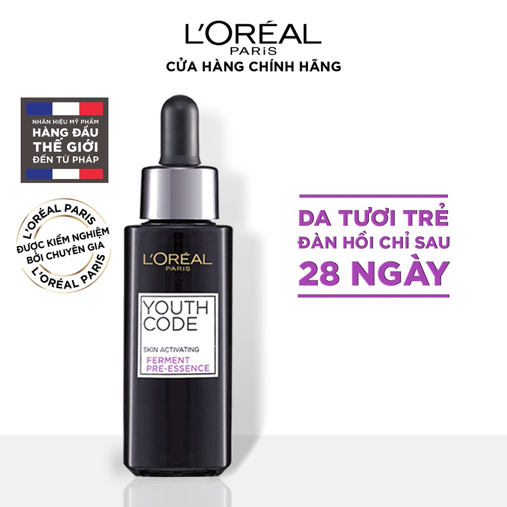 Hoạt chất tươi trẻ làn da chống lão hóa L'Oreal Paris Youth Code Skin Activating Ferment Pre-Essence 30ml | WebRaoVat - webraovat.net.vn