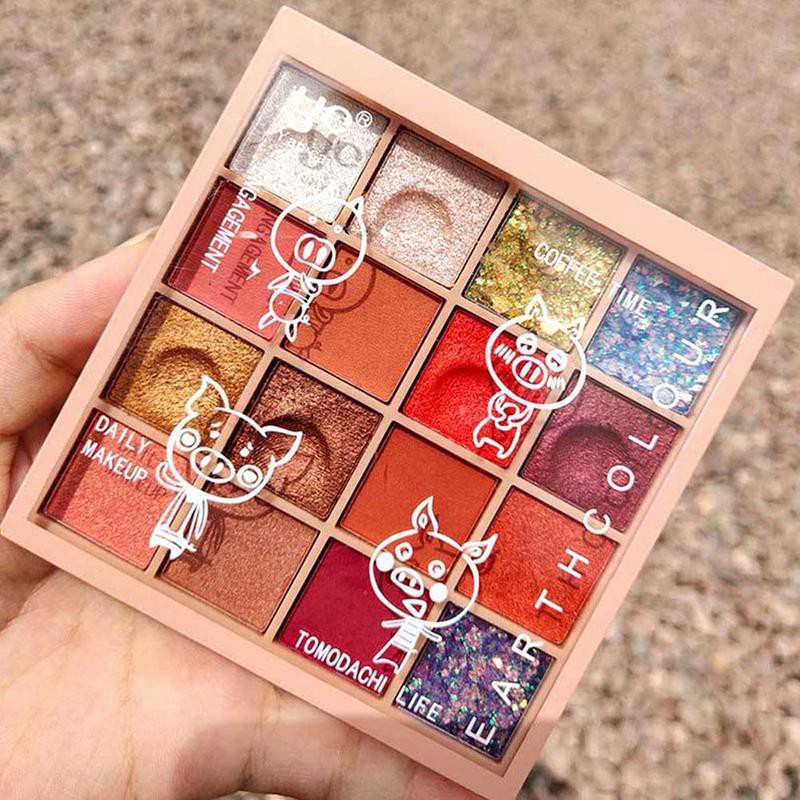 (Hàng Mới Về) Bảng Phấn Mắt 16 Màu Ánh Kim Lấp Lánh Trang Điểm Chuyên Nghiệp | BigBuy360 - bigbuy360.vn