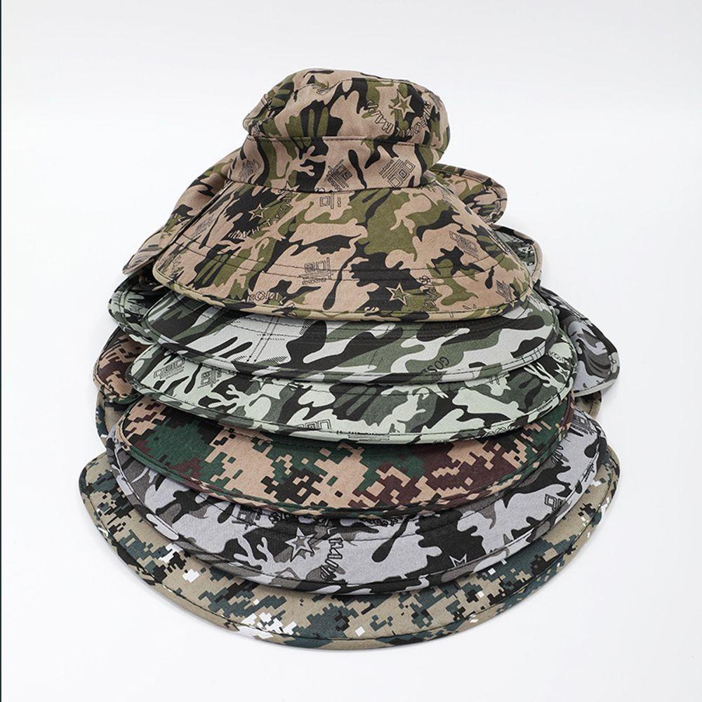 IVORY Mũ Tai Bèo Chất Liệu Polyester Họa Tiết Rằn Ri Chống Tia UV Thời Trang Mùa Hè Cho Nam Sự Bảo Vệ