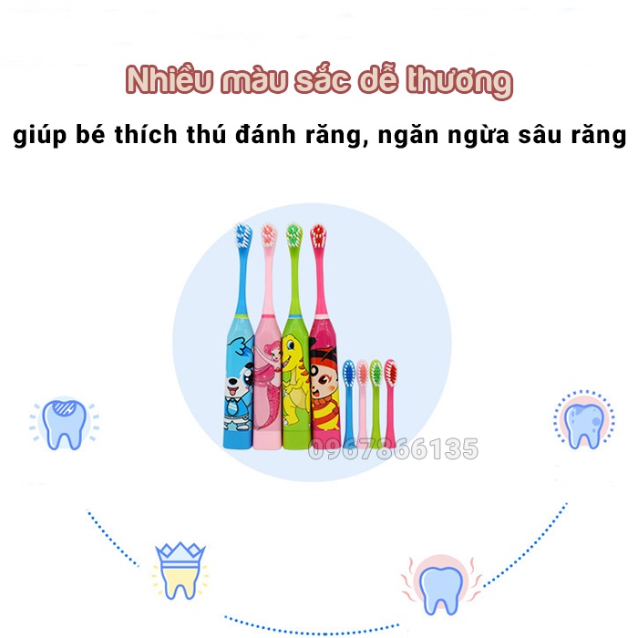 Bàn chải đánh răng điện dành cho bé chống nước – Bàn chải đánh răng tự động cho bé