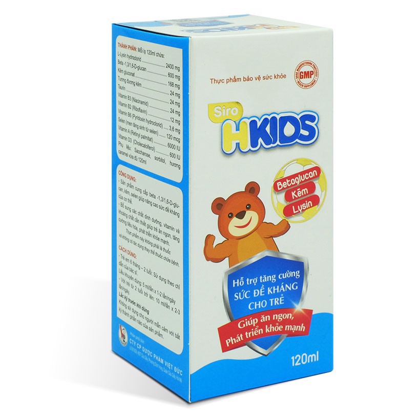 Siro ăn ngon Hkids- Hỗ trợ giúp bé tăng cân đạt chuẩn (chai 120ml)