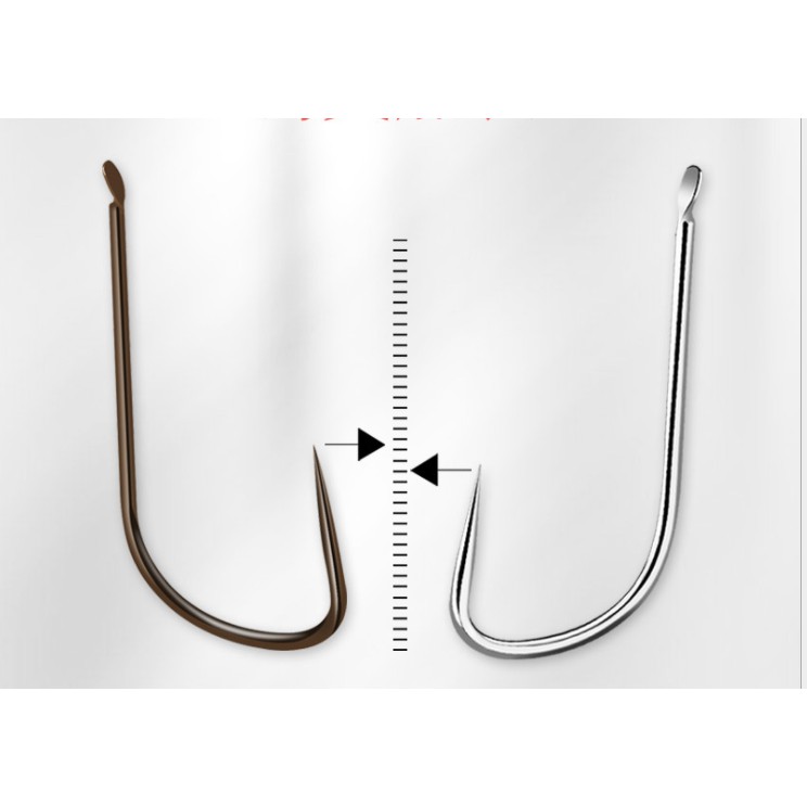 100 cái lưỡi câu titan nâu cao cấp - lưỡi không nghạnh chuyên câu thi đấu