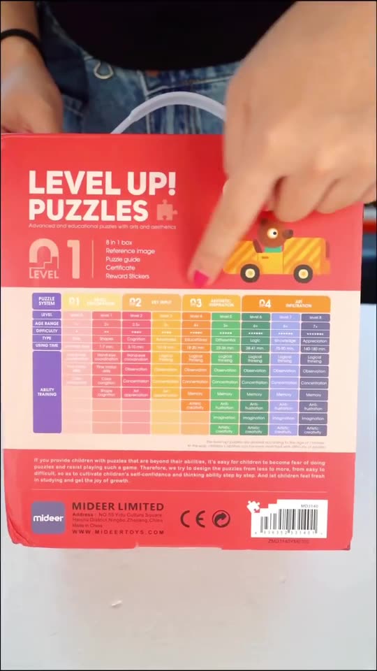 Xếp hình cho bé 8 cấp độ Mideer puzzle Level Up