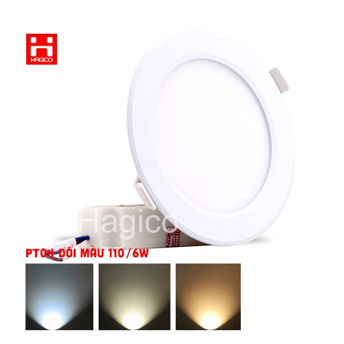 Đèn LED Panel Tròn đổi màu 3 chế độ sáng Rạng Đông 6W PT04 ĐM 110/6W