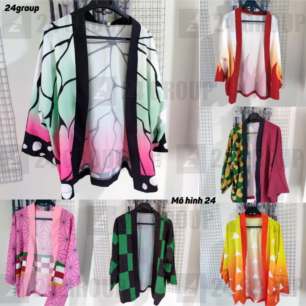 Áo Haori happi yakuta truyền thống Nhật Bản cosplay phong cách kimetsu no yaiba anime cosplay0