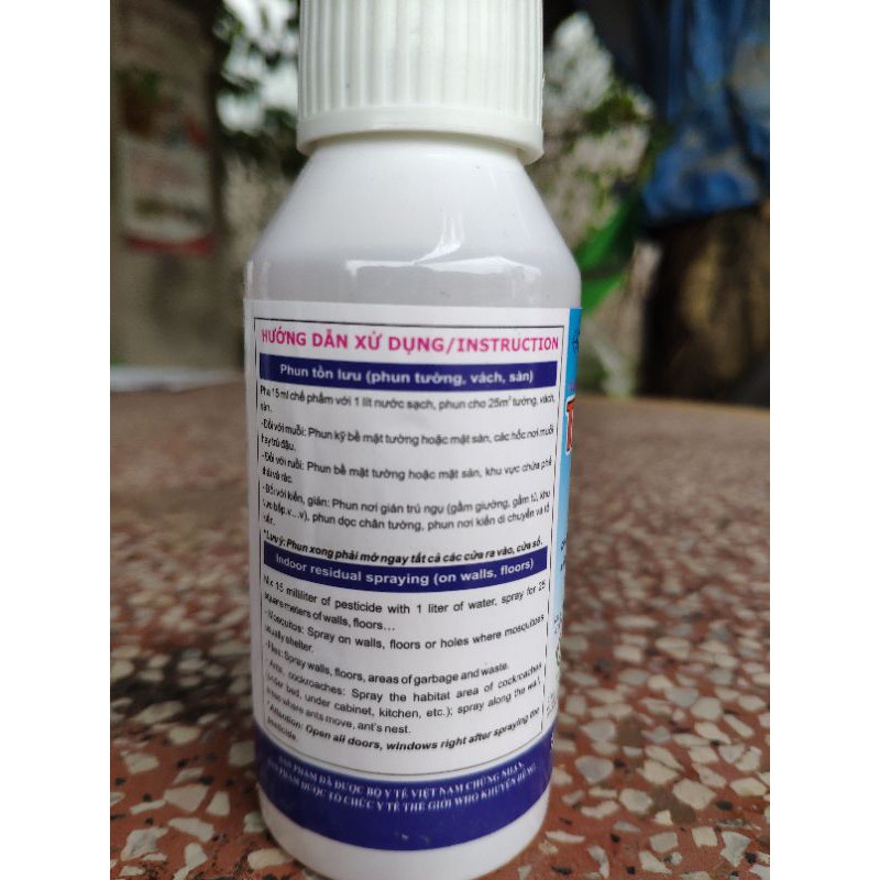 Chai thuốc muỗi Tia Chớp 100EC  nguyên liệu Anh Quốc, tặng kèm phụ gia bám dính