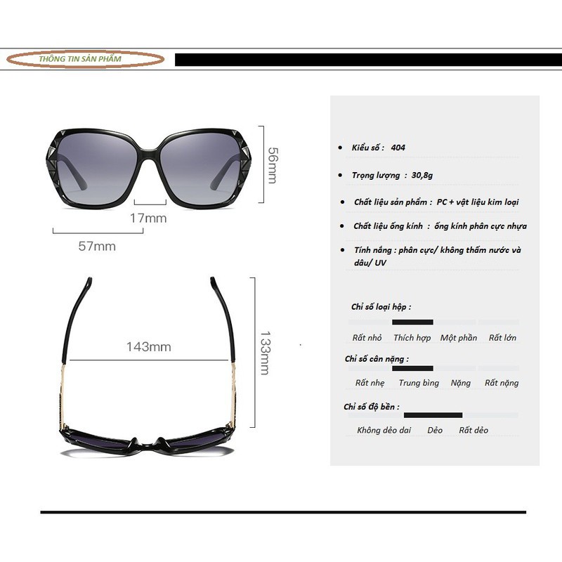 KÍNH MÁT NỮ CAO CẤP MẮT KÍNH PHÂN CỰC CHÍNH HÃNG AVIATOR- THỜI TRANG ITALY 2023