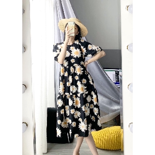 Váy bầu hoa cúc họa mi to