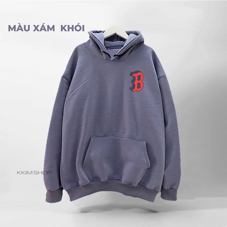 Áo Nỉ HOODIE NY BOSTON form rộng oversize, Áo hoodies MLP XANH LÁ unisex nam nữ chất liệu Nỉ bông cao cấp KKIM SHOP