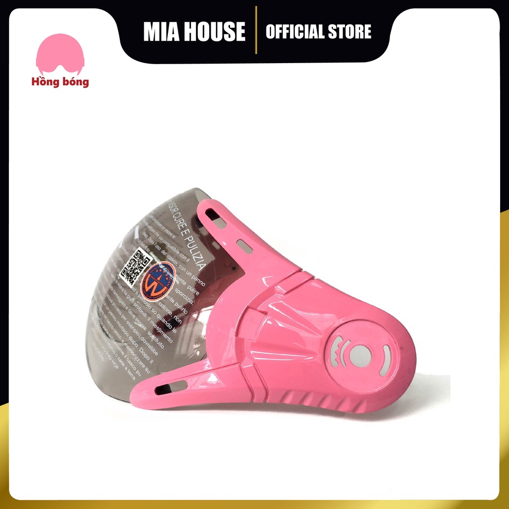 Kính kèm bộ chốt, kiếng thay thế mũ bảo hiểm nửa đầu GRS - chính hãng - dùng chung cho các mũ tương tự trên thị trường
