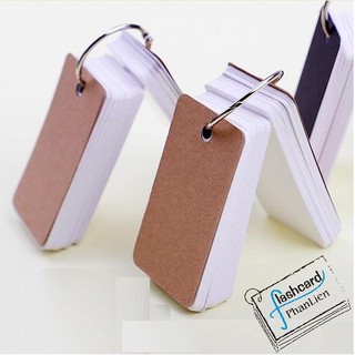 Bộ thẻ flashcard học từ vựng đủ size bo góc - Flashcard trắng Phan Liên