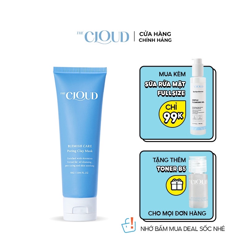 Mặt nạ đất sét The Cloud giảm mụn ẩn 90g