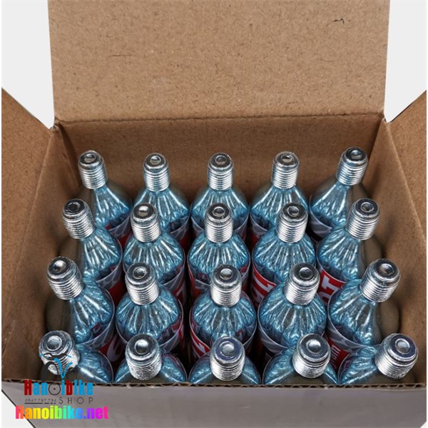 Bình khí nén CO2 sử dụng cho bơm xe đạp loại 16g tem đỏ