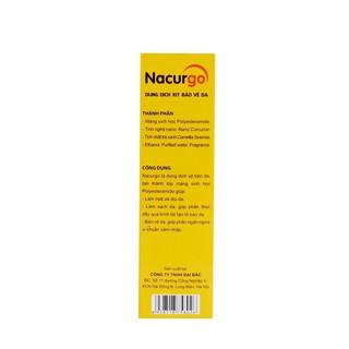 nacurgo xịt bảo vệ da