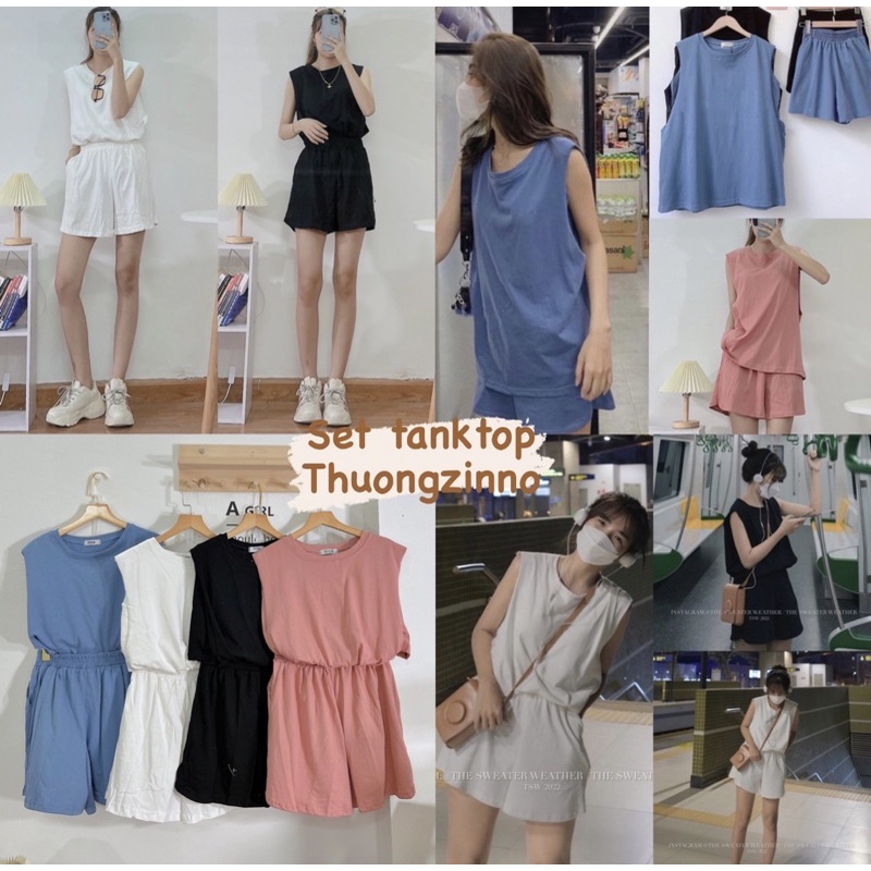 SET TANKTOP BRA LIỀN siêu đắt hàng Set bộ phong cách thể thao