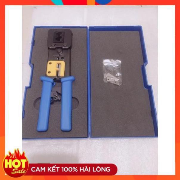 [Chính Hãng] Kìm bấm dây mạng xuyên thấu-kìm bấm đầu dây mạng lan internet