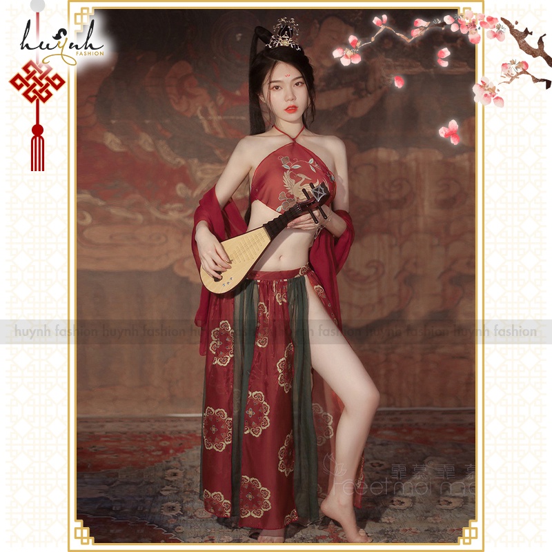 Đồ Hóa Trang Khăn Choàng Kèm Yếm Phượng Hoàng Cổ Trang Trung Hoa Sexy Chinese Hanfu Cosplay - CO19
