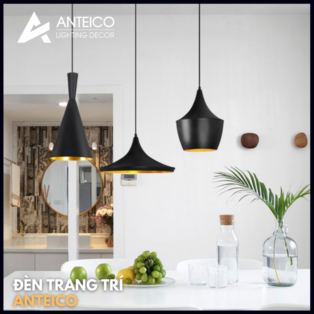 Đèn thả ABC sang trọng trang trí bàn ăn màu sắc đen trắng 3 mẫu A B C đơn  Anteico Lighting