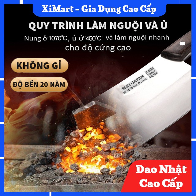 [MỚI] Dao Nhật Chính Hãng Seki Cao Cấp 30cm - Dao Thái Thịt Chặt Xương Bằng Thép Siêu Cứng Bền 20 Năm - XiMart