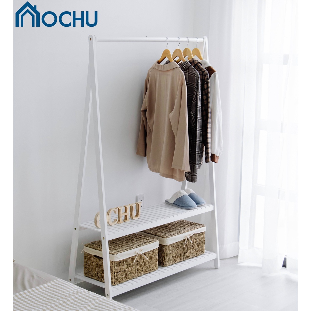 Giá treo quần áo đồ OCHU gỗ thông 2 tầng lớn lắp ráp đa năng  A HANGER  2FL Nội thất thông minh decor phòng ngủ