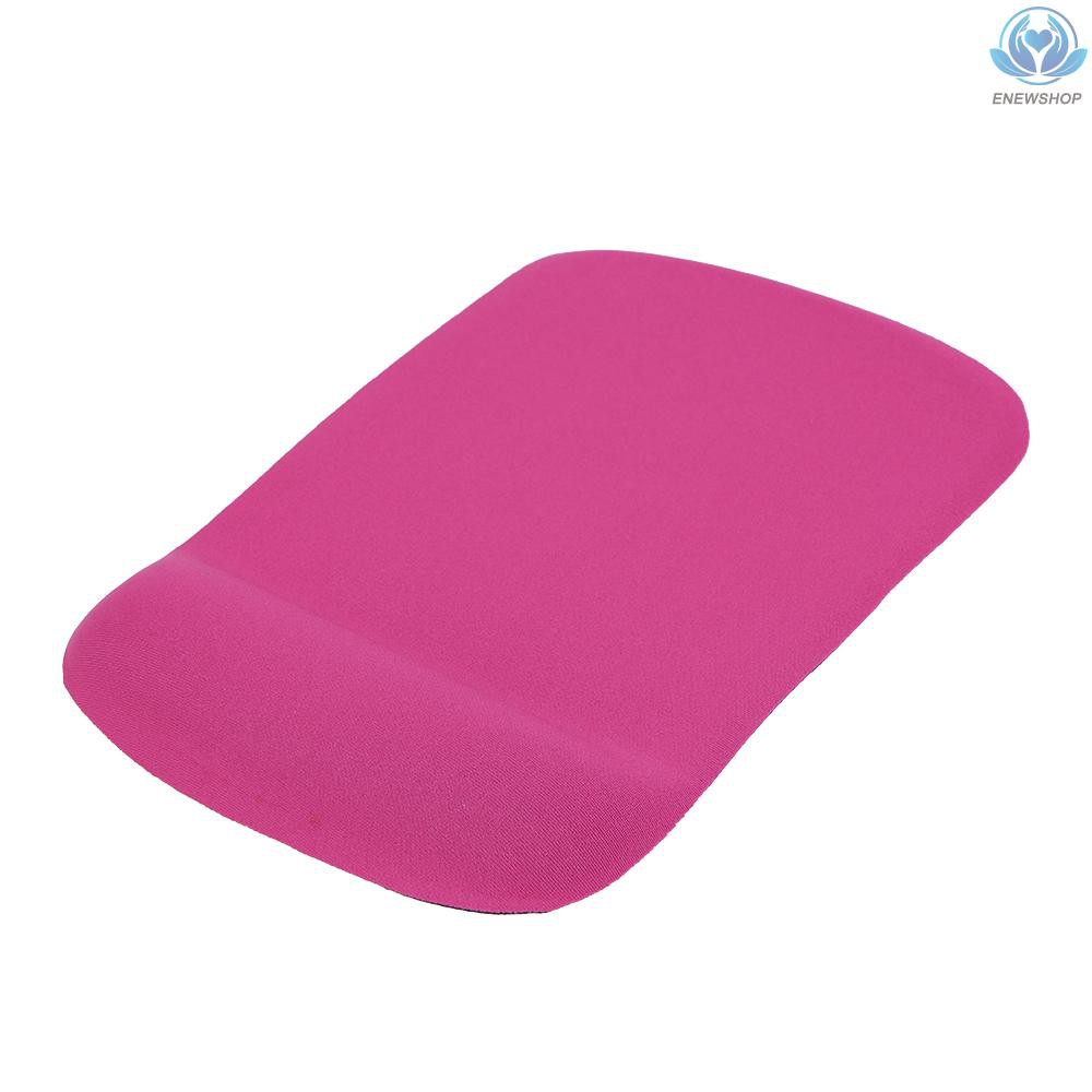 【enew】Silicone Mouse Pad Soft Gel Mouse Mat with Wrist Rest Support Comfort Mousepad for PC Laptop(Rose Red)