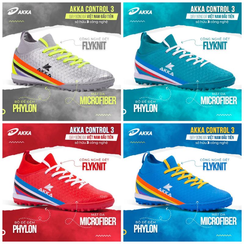 Giày bóng đá cổ cao AKA CONTROL 3 đế TF nhiều màu