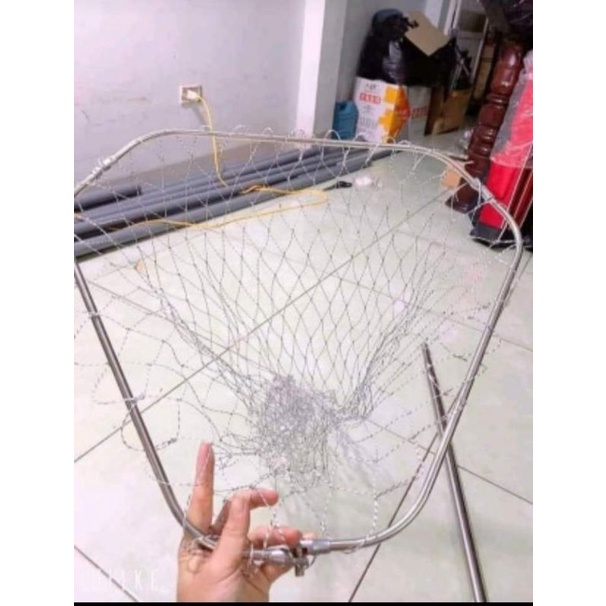 Vợt Vớt Cá Nnox Vành Tam Giác Đủ Sai, Chất Liệu Bằng Inox Siêu Bền ,Cứng