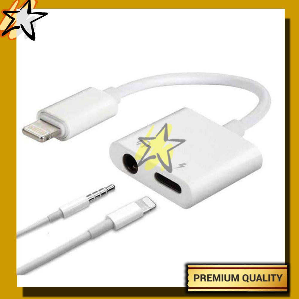 Cáp Chuyển Đổi Âm Thanh Từ 1 Trong 1 Sang Giắc Cắm 3.5 mm + Đầu Sạc Lightning J009 Cho Iphone