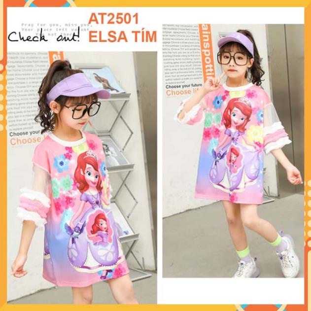 Đầm thun cho bé gái từ 10kg đến 50kg at2501
