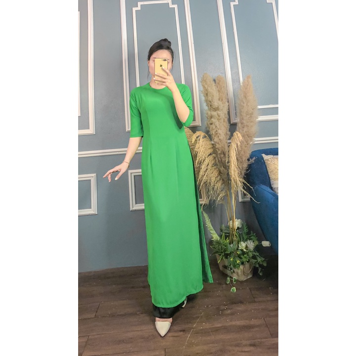 ÁO DÀI TRƠN 2 MÀU