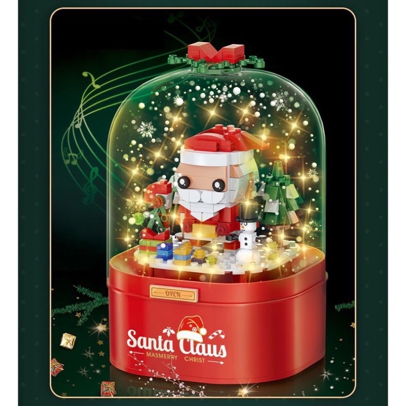 Hộp quà lego có đèn phát nhạc Giáng Sinh