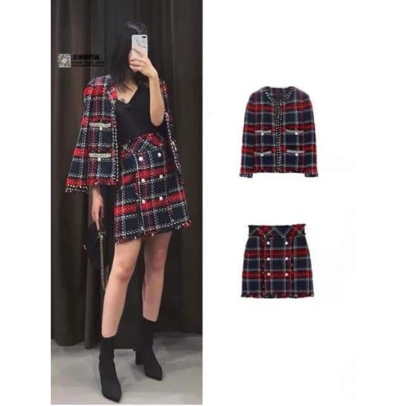 THANH LÝ SET DẠ TWEED INDEFER Zara