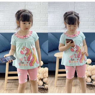 Bộ lửng cotton cho bé gái