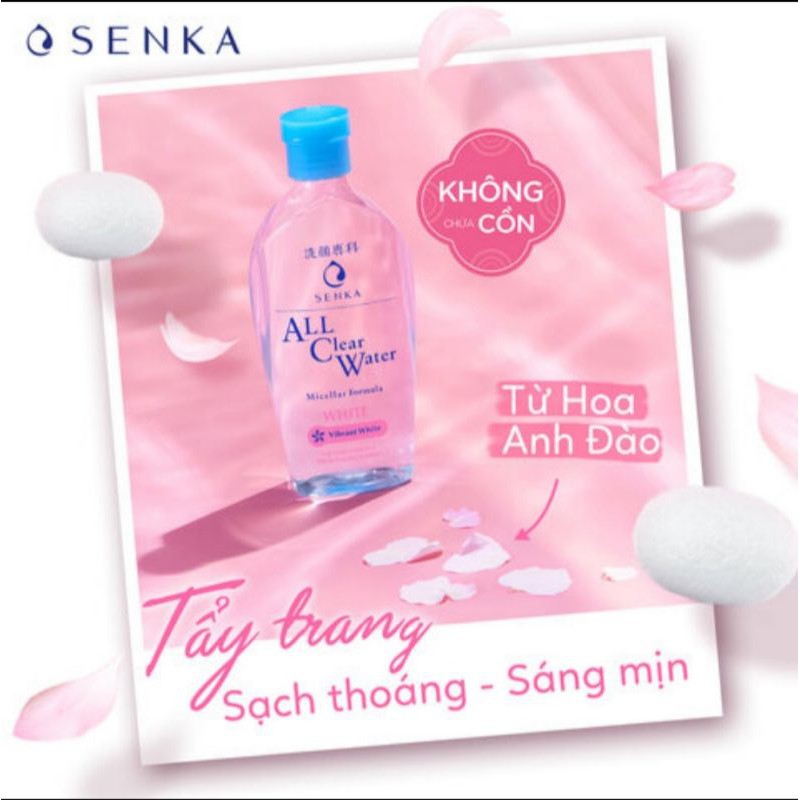 Nước Tẩy Trang Senka All Clear Water Vibrant White & Anti shine(230ml)