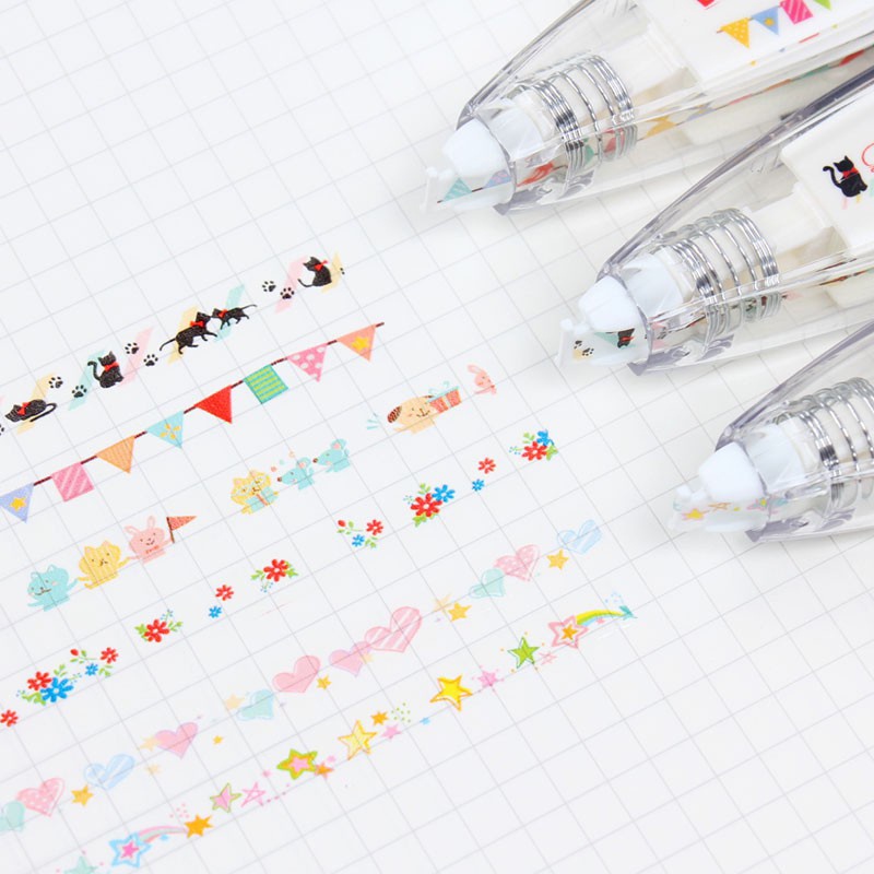 Bút xóa kéo Hình Động Vật họa tiết trái cây dễ thương