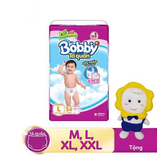 TẶNG GẤU tã quần bobby M60 L54 XL48 XXL44 mẫu trà xanh 2019