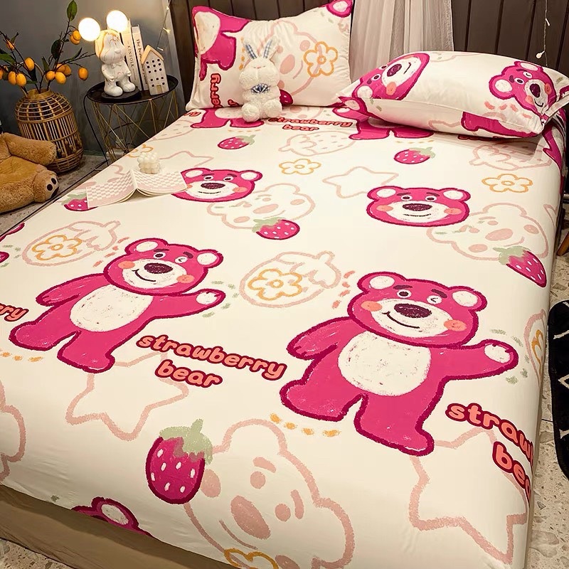 Bộ Ga Gối ❤️ ga gối cotton 100% họa tiết hoa nhí vintage phong cách Hàn Quốc đủ size đệm nhập khẩu chính hãng