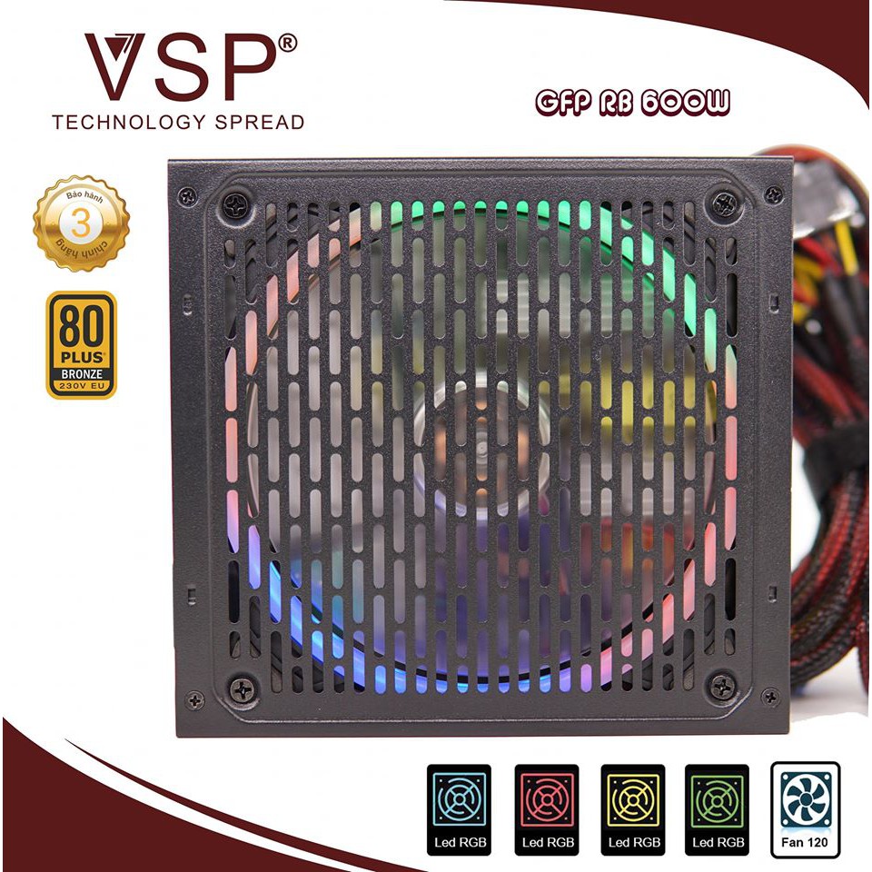 Nguồn VSP LED RGB 600W New - Full Box - BH 36 Tháng chính hãng