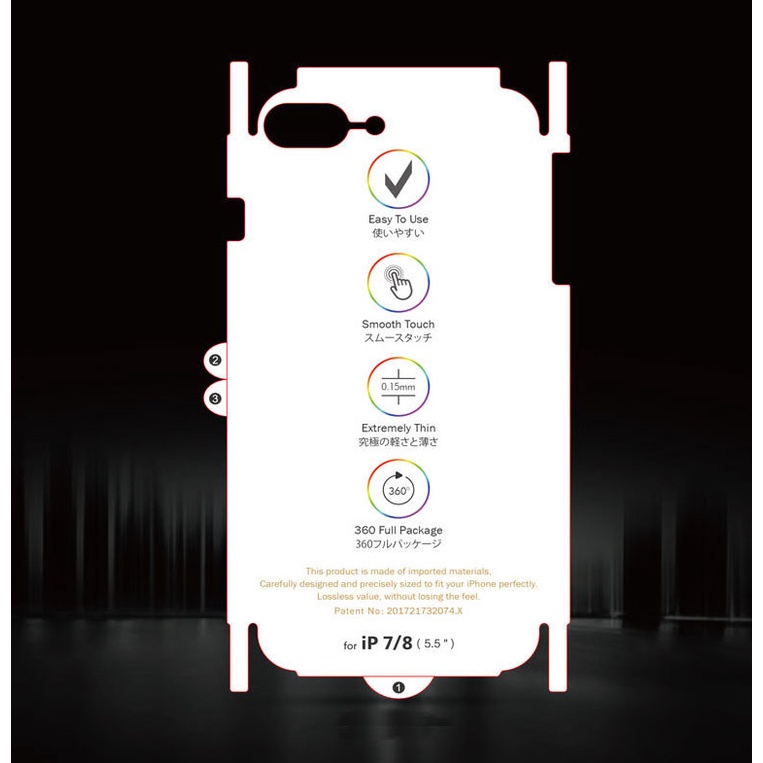 Miến dán lưng  ip 6g 6s 7g 8g 6plus 6splus 7plus 8plus x xs XSMAX