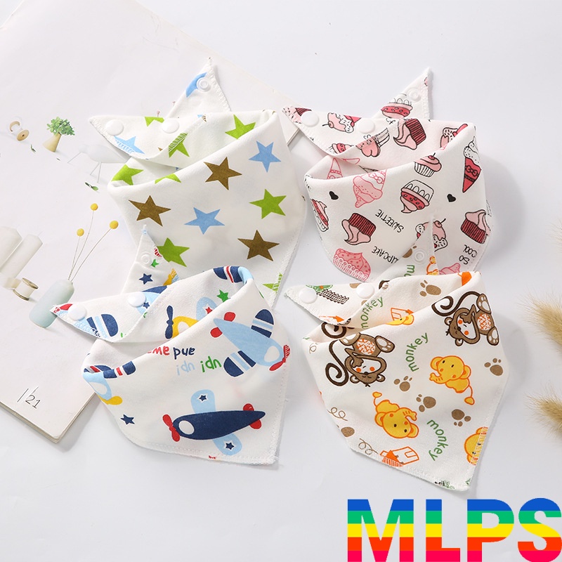 Yếm tam giác cotton MỀM MỊN KÈM TÚI ĐỰNG họa tiết dễ thương cho bé